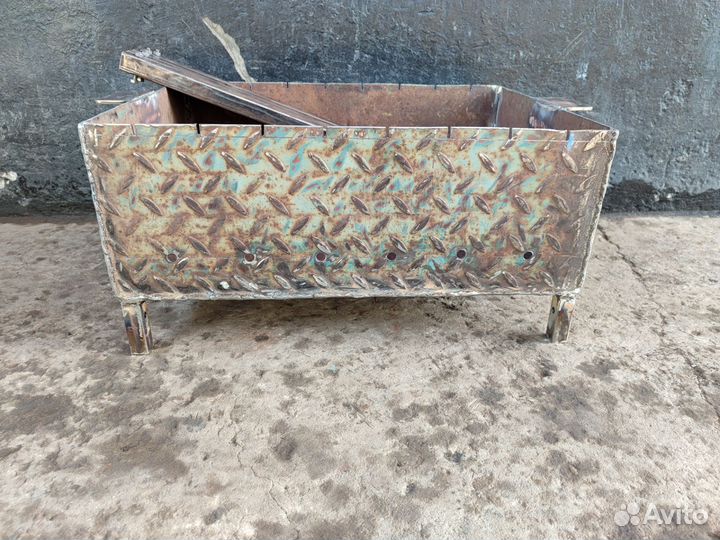 Мангал из листового железа чечевица 3 мм