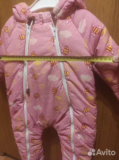 Комбинезон демисезонный утепленный Пчёлка, 62