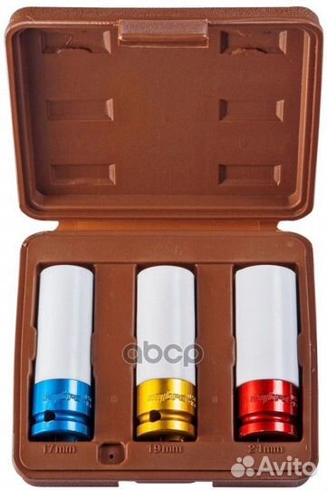 Набор торцевых ударных глубоких головок 12 DR