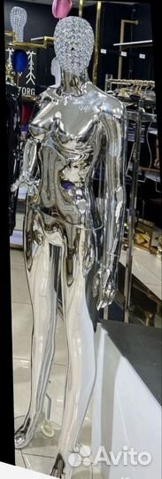 Манекен глянцевый, голова стразы