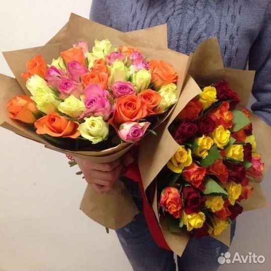 Цветы розы букет