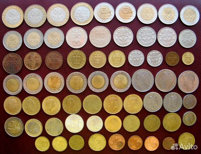 Монеты Португалии и Италии