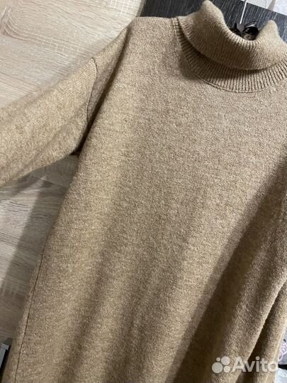 Платье миди теплое