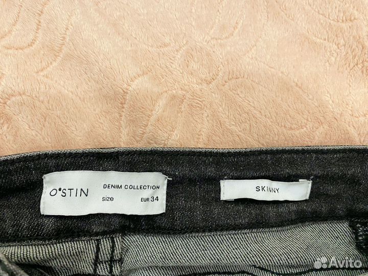 Джинсы скини ostin 42 р с высокой посадкой