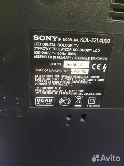 Телевизор Sony Kdl-32L4000