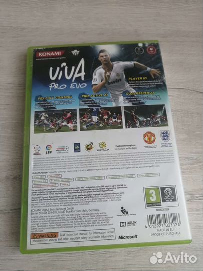 Диск для xbox 360 pes 2013