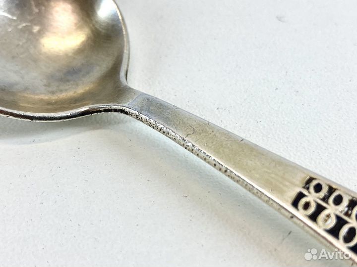 Ложка чайная Мельхиор мнц Эмаль СССР Винтаж