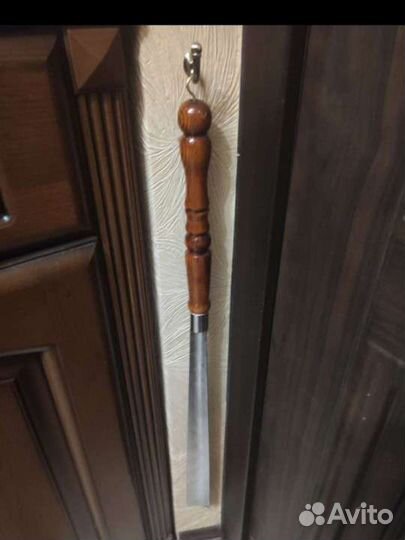 Ложка для обуви (рожок) дерево -нержевейка