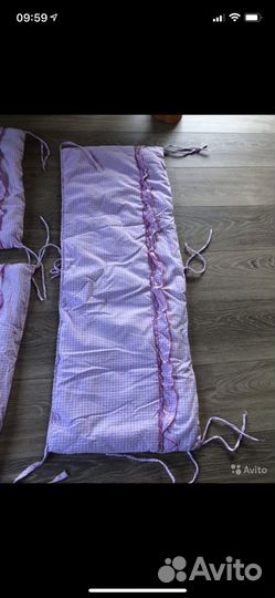 Бортики в кроватку+2 пледа и переноска для ребенка