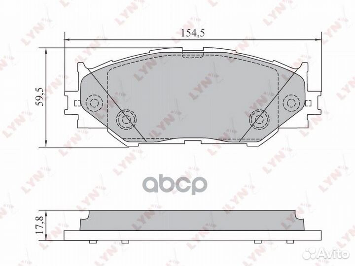 Колодки тормозные дисковые перед BD7589 LYN