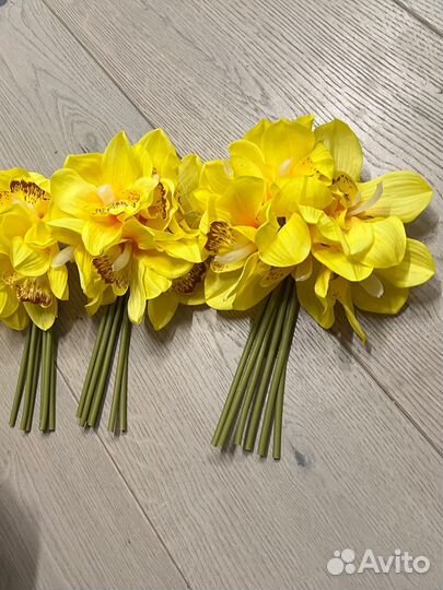 Искусственные силиконовые цветы букеты для декора