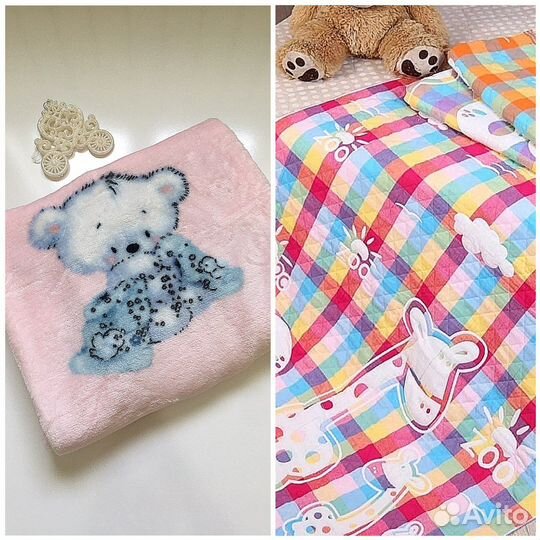 Детский плед новый плюш