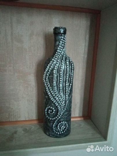 Бутылка под напитки и декор