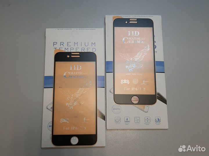 Защитные стекла, не бьются(керамика) iPh 6/7/8