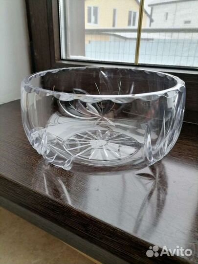 Ваза для фруктов хрустальная