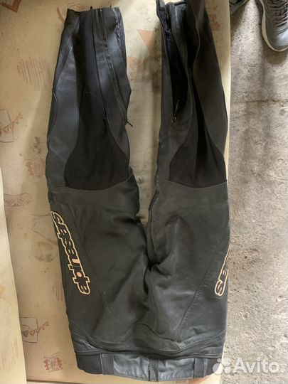 Мото штаны кожанные альпинстар