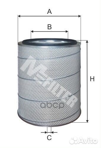 A889 фильтр воздушный 335x195x461 hyundai A88