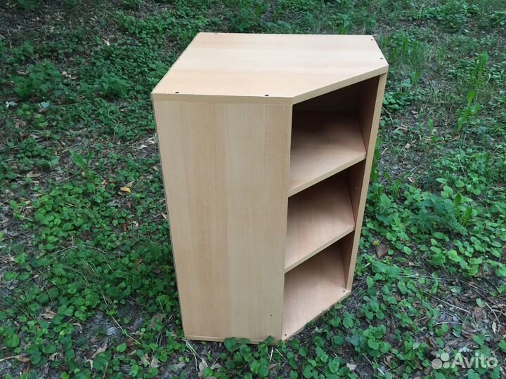 Тумба угловая с 2 полузакрытыми полочками 75х50х50
