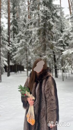 Шуба из енота