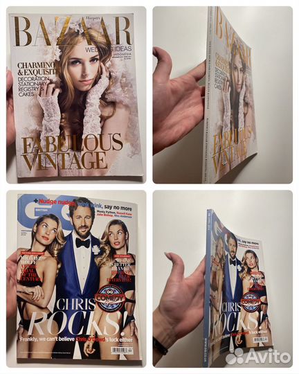 Модные журналы Vogue, Elle, Bazaar, GQ, L‘officiel