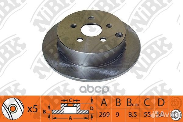 Диск тормозной задн. RN1440 NiBK