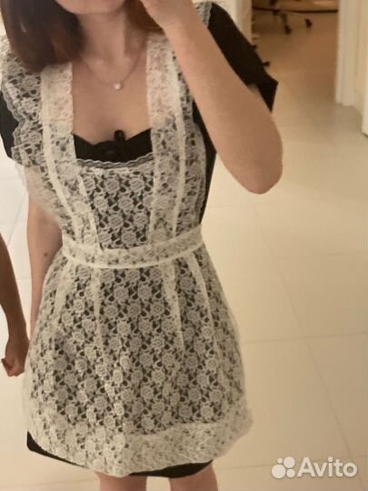 Школьный фартук белый выпускной 1 сентября