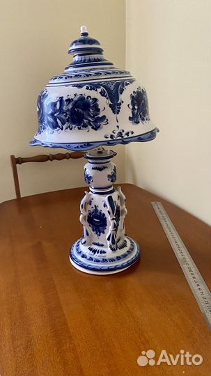 Лампа настольная Гжель