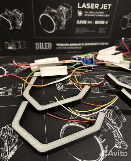 Ангельские глазки дхо на Mazda 3 BK седан/ хэтчбек