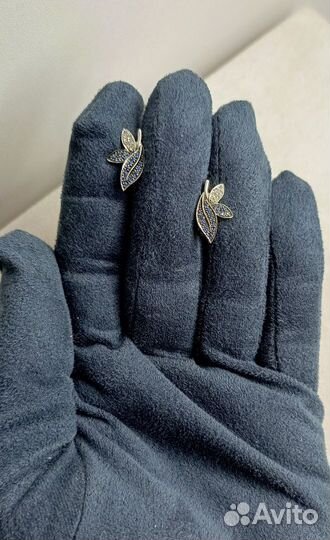 Золотые серьги с бриллиантами, арт.5