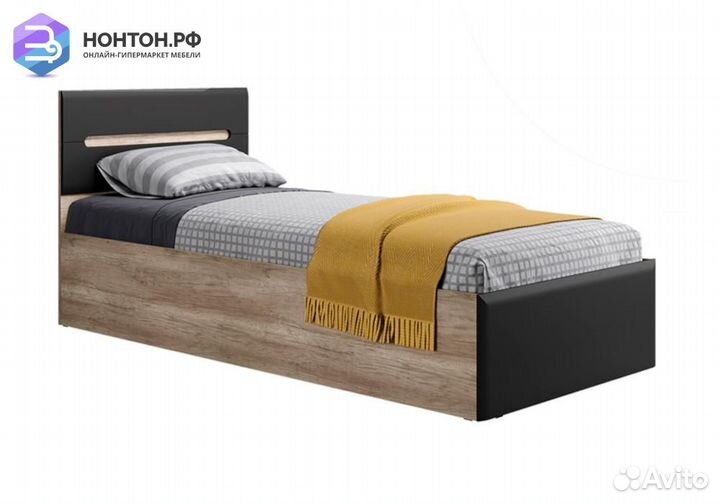 Кровать Наоми дуб каньон / графит