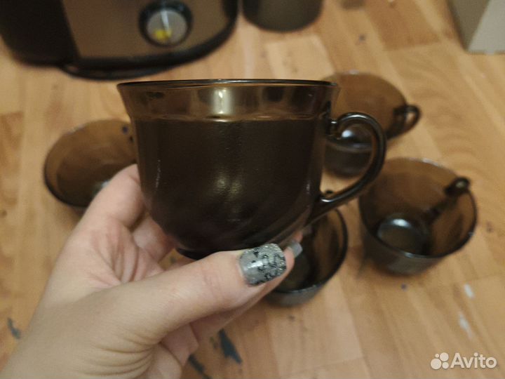 Набор чашек стекло