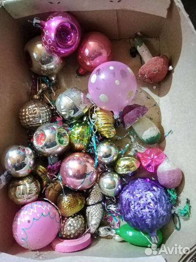 Елочные игрушки СССР на прищепках есть много разны