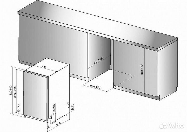 Встраиваемая посудомоечная машина Whirlpool wsic 3M17 C