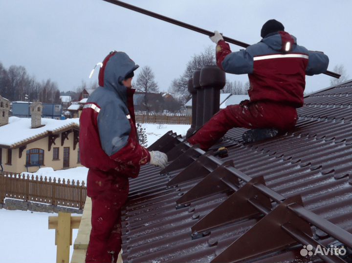 Установка снегозадержателей. Снегозадержатели