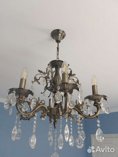 Люстра потолочная хрустальная