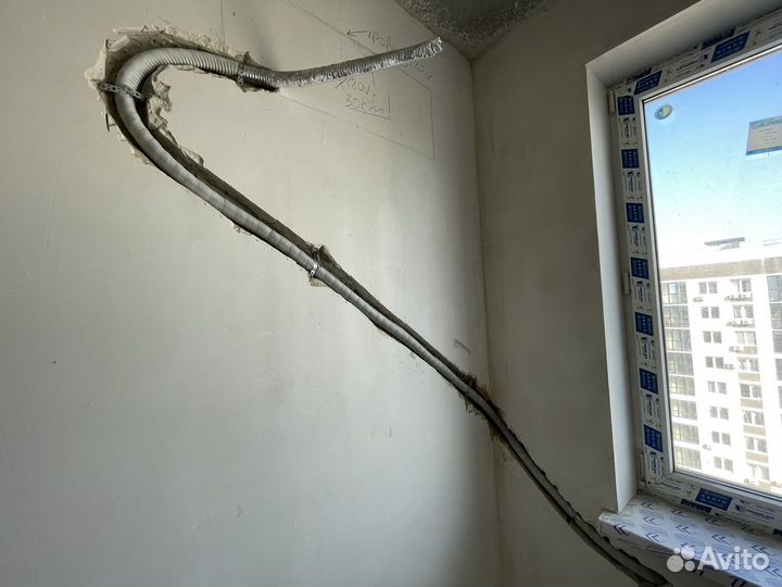 Установка сплит - систем.Закладка трасс, Мойка