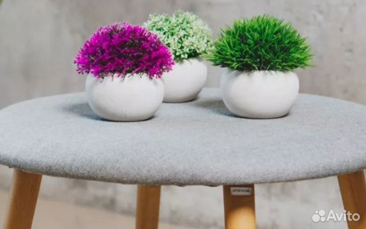 Кашпо из искусственного камня Набор 3 шт