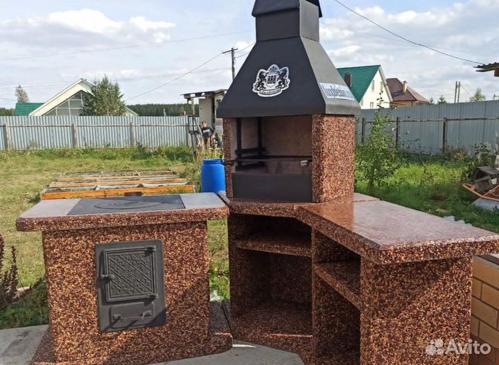 Модульная печь барбекю,модуль под казан