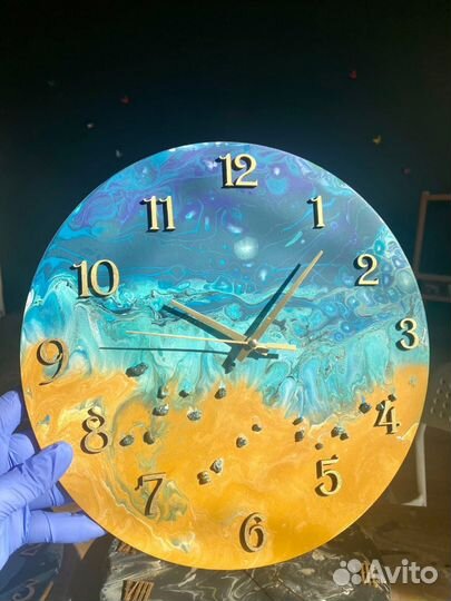 Мастер класс Флюид Арт Часы