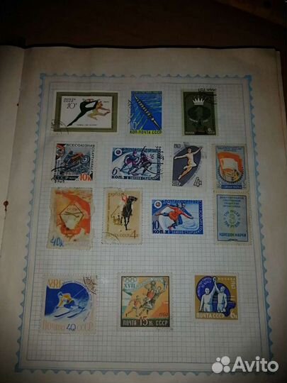 Альбом с марками СССР 1800-2000(более 400 штук)