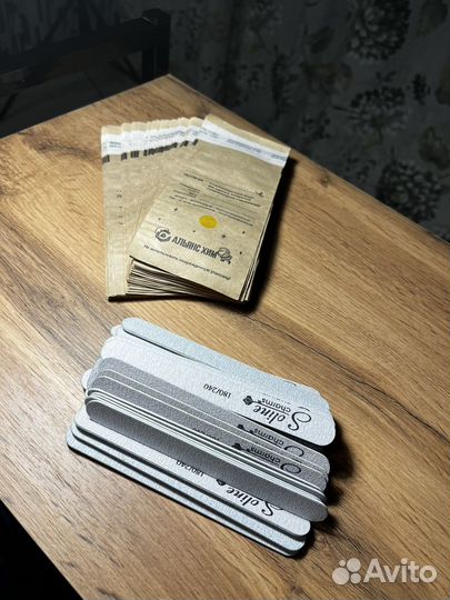 Гель лаки, пилки, крафт пакет, линза