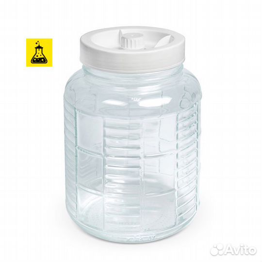 Банка стеклянная с гидрозатвором, 25 л