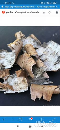 Дрова нарубленные и кора берёзовая