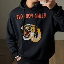 Худи Gucci %22blind for love%22 с тигром вышивка (S-XL