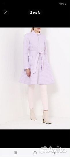 Пальто утепленное сиреневое Odri mio 44it