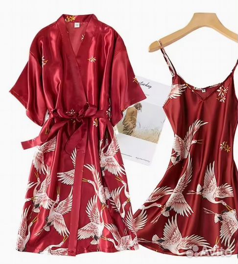 Халат женский шелковый 48 50