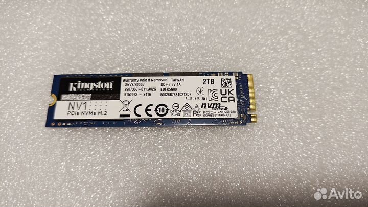 Ssd m2 kingston snvs/2000G