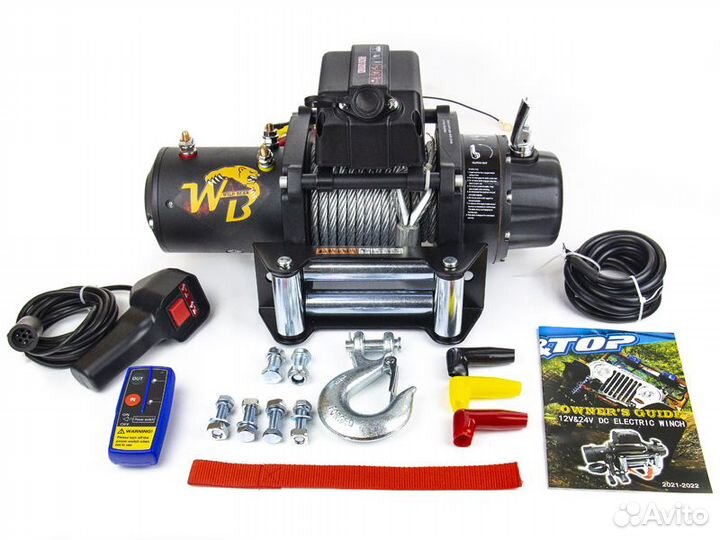 Лебедка PRO-TOP 8000 lbs короткий барабан сталь