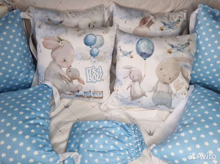 Бортики подушки в детскую кроватку