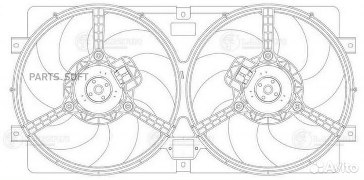 Вентилятор двигателя Лада 2123 Chevrolet Niva (2 в